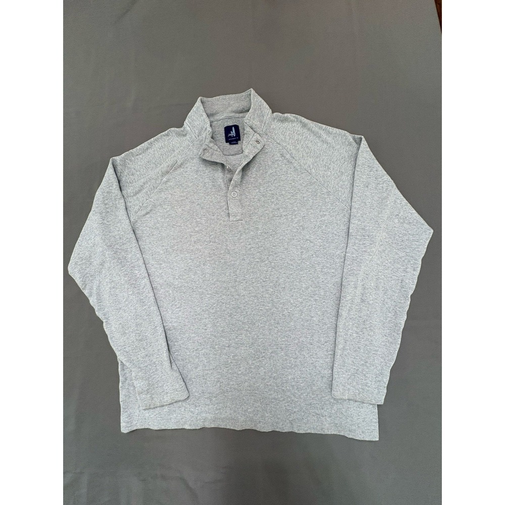 Johnnie-O Men's Henley Pullover in Light Gray Size L